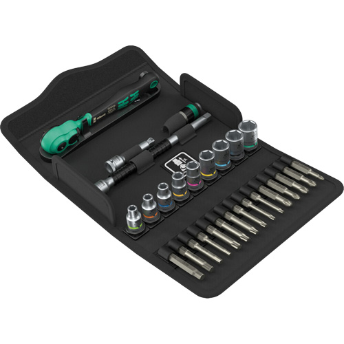 Jeu de cl&eacute; &agrave; cliquet SA 14 Zyklop Comfort avec levier dinversion, 28 Mcx, Prise de 1/4" Rock Safety Industrial Ltd
