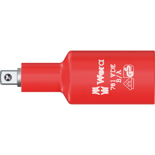 Adaptateur isol&eacute; VDE B/A, Prise 3/8", Douille 1/4", 2,59" lo, Sph&eacute;rique Rock Safety Industrial Ltd