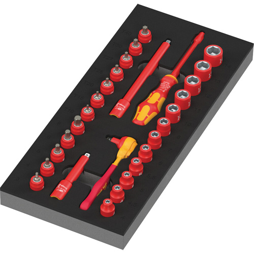 Insert en mousse pour jeu avec cliquet 8007 A VDE Zyklop VDE 1, 1000 V, 30 M Rock Safety Industrial Ltd