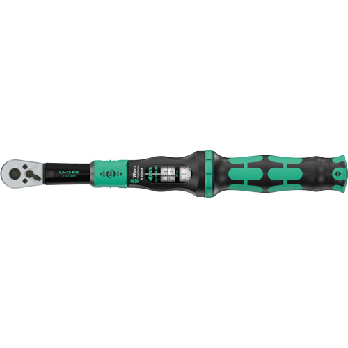 Cl&eacute; dynamom&eacute;trique Click-Torque Lock A 5 r&eacute;glable avec fonction Torque Lock, &agrave; cliquer, Entraînement 1/4" carr&eacute;, 1 - 18 lb-pi Rock Safety Industrial Ltd
