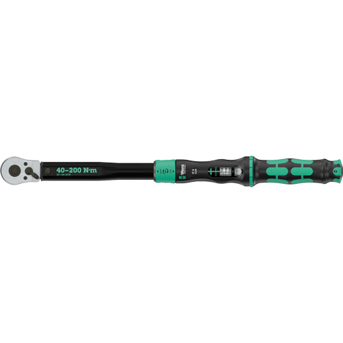 Cl&eacute; dynamom&eacute;trique Click-Torque Lock C 3 r&eacute;glable avec fonction Torque Lock, &agrave; cliquer, Entraînement 1/2" carr&eacute;, 30 - 146 lb-pi Rock Safety Industrial Ltd