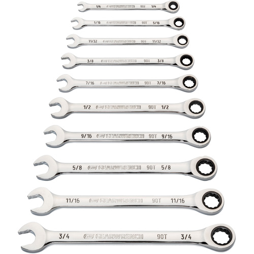 Jeu de cl&eacute;s &agrave; 12 pans et 90 dents, Combinaison &agrave; cliquet, 10 morceaux, Imp&eacute;rial Rock Safety Industrial Ltd