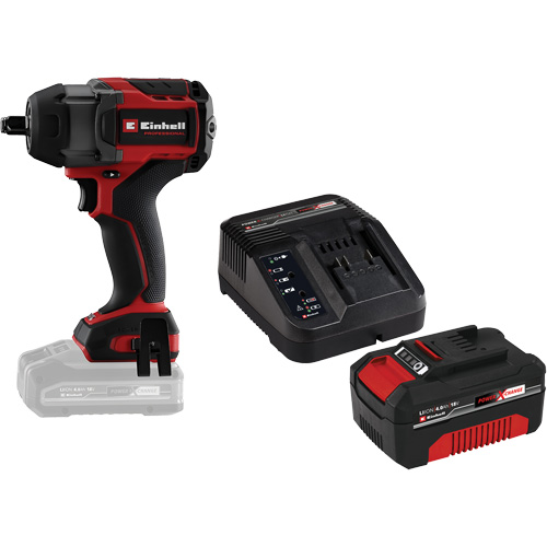 Cl&eacute; &agrave; chocs professionnelle sans fil avec batterie 4 Ah PXC et ensemble de d&eacute;part de chargeur, 18 V, Mandrin 1/2" Rock Safety Industrial Ltd
