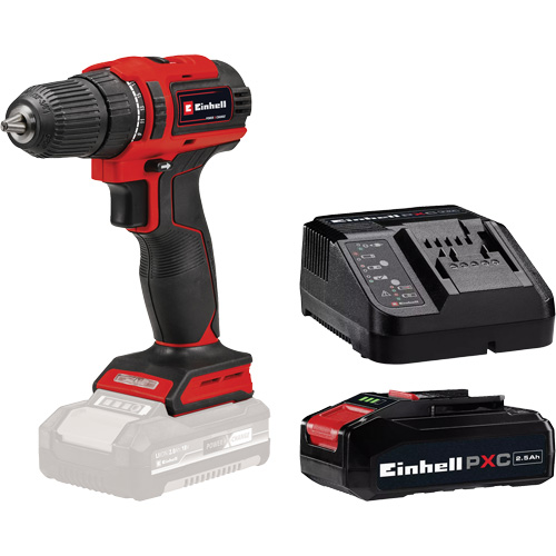 Perceuse-visseuse sans fil avec batterie 2,5 Ah PXC et ensemble chargeur de d&eacute;part, Lithium-ion, 18 V, Mandrin 3/8", Couple 354 lb-po Rock Safety Industrial Ltd