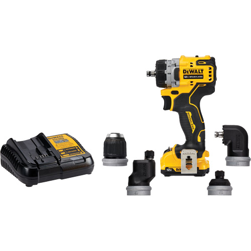 XTREME Brushless Cordless 5-in-1 Drill/Driver Kit, Lithium-Ion, 12 V, 3/8" Chuck Rock Safety Industrial Ltd