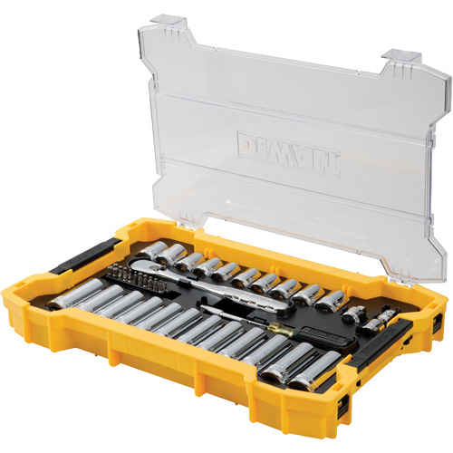 Jeu d'outils 3/8" & 1/2" pour m&eacute;canicien avec plateau & couvercle TOUGHSYSTEM 2.0 Rock Safety Industrial Ltd
