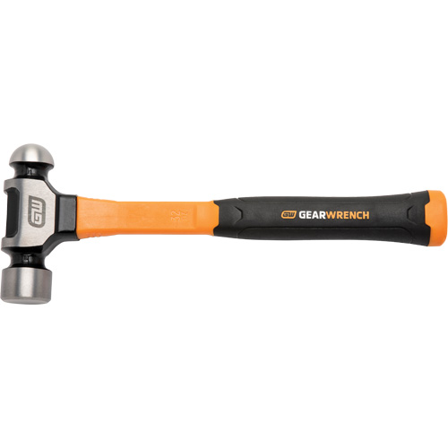 Ball Pein Hammer, 32 oz. Head Weight, Plain/Polished Face, Fibreglass Handle Rock Safety Industrial Ltd