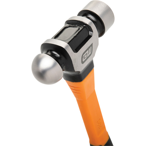 Ball Pein Hammer, 32 oz. Head Weight, Plain/Polished Face, Fibreglass Handle Rock Safety Industrial Ltd