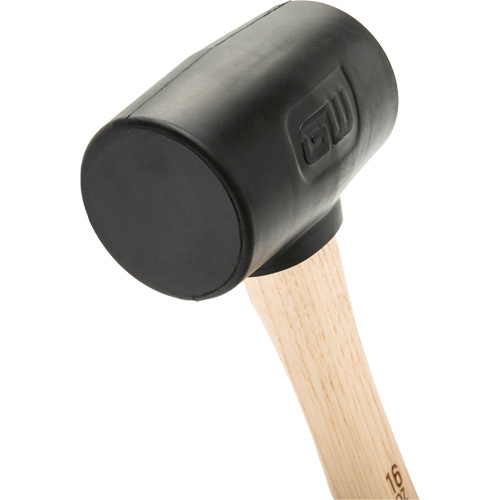 Rubber Mallet, 16 oz., Wood Handle, 13" L Rock Safety Industrial Ltd