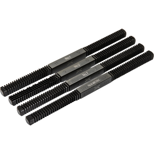 4-Piece Thread Restoring File Set, Square, 9" Rock Safety Industrial Ltd