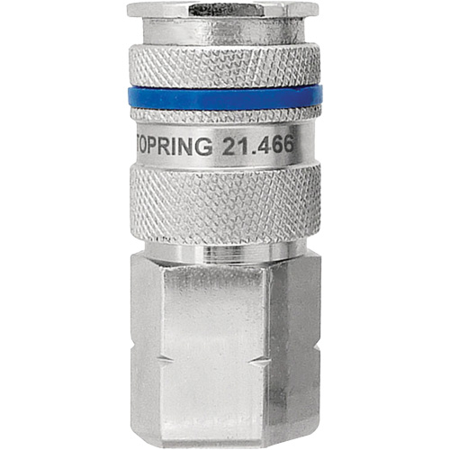 Raccord industriel rapide QUIKSILVER, Laiton nickel&eacute;, 3/8", NPT femelle, 435 PSI Rock Safety Industrial Ltd