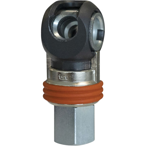 Raccord industriel rapide basculant TOPQUIK SC, Acier nickel&eacute;, 3/8", NPT femelle, 360 PSI Rock Safety Industrial Ltd