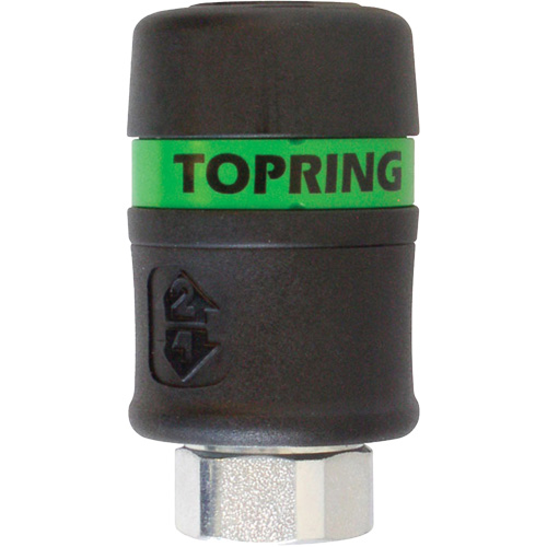 Raccord rapide TOPQUIK Ultraflo 7,8 mm, Composite en polyester, 3/8", NPT femelle, 174 PSI Rock Safety Industrial Ltd