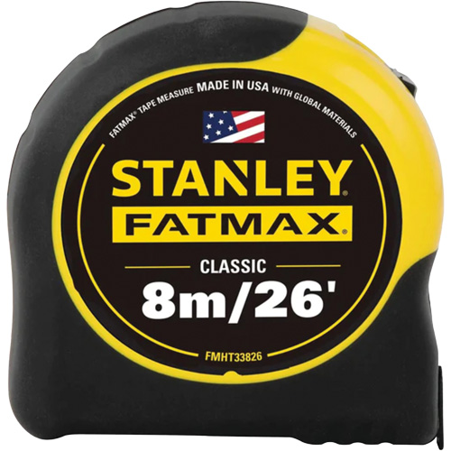 Ruban &agrave; mesurer FATMAX, 1-1/4" x 26'/8 m, Marques de goujon Imp&eacute;rial & m&eacute;trique Rock Safety Industrial Ltd