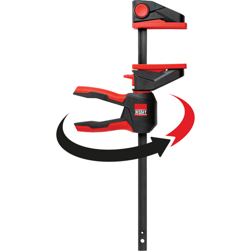 Serre-joints &agrave; g&acirc;chette pour barres &agrave; une main avec poign&eacute;e rotative &agrave; 360°, 4-1/2" (114,3 mm) Rock Safety Industrial Ltd