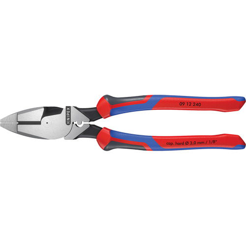 Pince pour monteurs de lignes &agrave; levier d&eacute;multipli&eacute;, type Nouvelle-Angleterre avec tire-fil, sertisseur et poign&eacute;e KNIPEXTEND Rock Safety Industrial Ltd