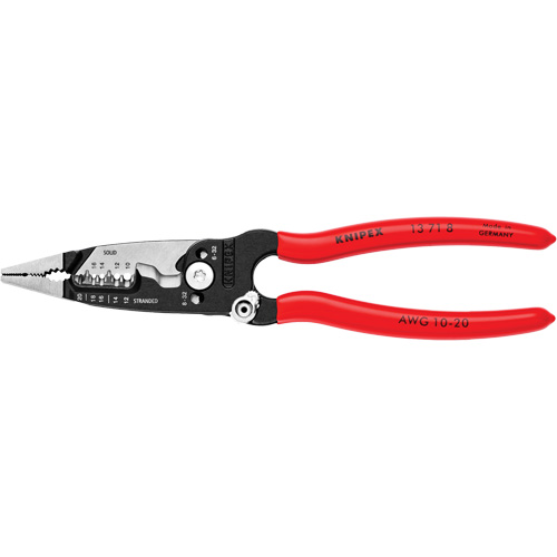 Pince &agrave; d&eacute;nuder forg&eacute;e, 8" lo, 10 - 20 AWG Rock Safety Industrial Ltd