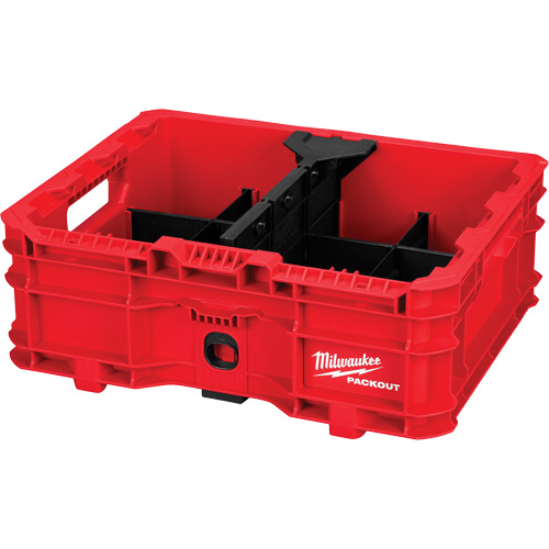 Bac &agrave; profil bas PACKOUT, 15" x 18-5/8" x 6-5/8", Noir/Rouge Rock Safety Industrial Ltd