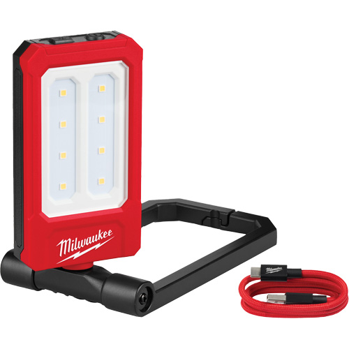 Rechargeable Low-Profile Magnetic Task Light, LED, 100/250/500 Lumens, Plastic/Aluminum Housing Rock Safety Industrial Ltd