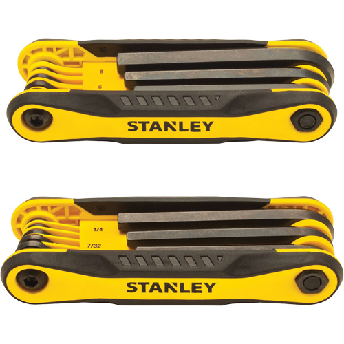 Jeux de cl&eacute;s hexagonales repliables durables de 2 morceaux, 8 mcx, M&eacute;trique & imp&eacute;rial Rock Safety Industrial Ltd