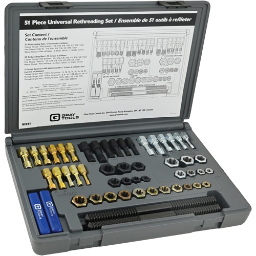 Universal Rethreading Set, 51 Pieces Rock Safety Industrial Ltd