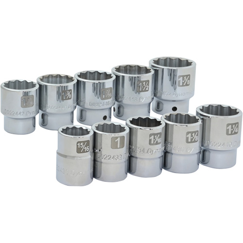 Jeu de douilles SAE &agrave; 12 pans, 10 Mcx, Prise de 3/4" Rock Safety Industrial Ltd