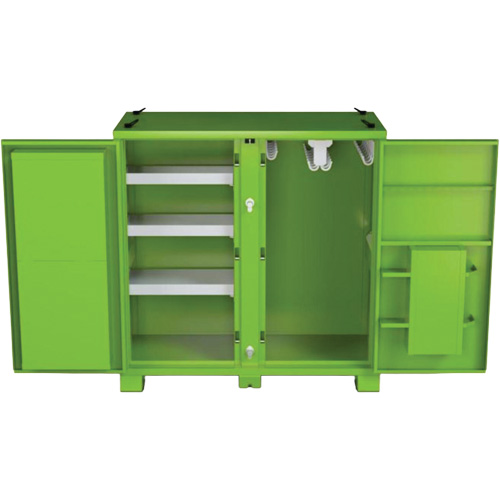 Armoire de rangement d'&eacute;PI sur place, Acier, Vert lime haute visibilit&eacute; Rock Safety Industrial Ltd