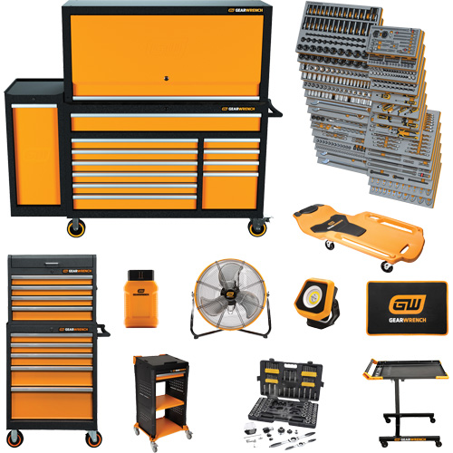 MEGAMOD Master Mechanics Tool Set in Premium Modular Foam Trays with Tool Storage & Shop Equipment, 1331 Pieces Rock Safety Industrial Ltd