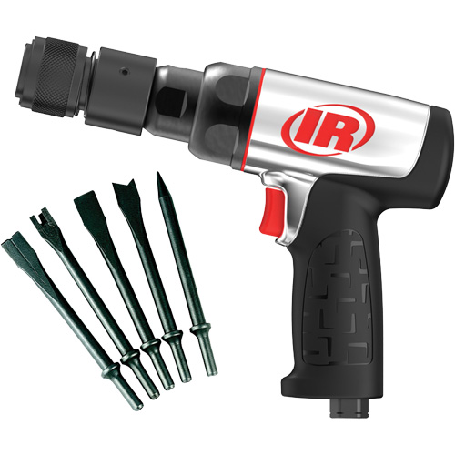 Heavy-Duty Air Hammer with Chisels, 16.2 CFM, 1/4" NPT, 3330 BPM, 3/4" x 2-1/2" (0.0mm x 0.0mm) Rock Safety Industrial Ltd