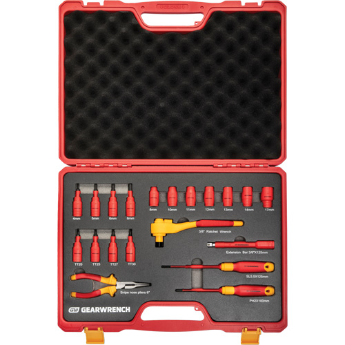 3/8" Drive VDE Insulated Tool Set, 1000 V, 20 Pcs Rock Safety Industrial Ltd