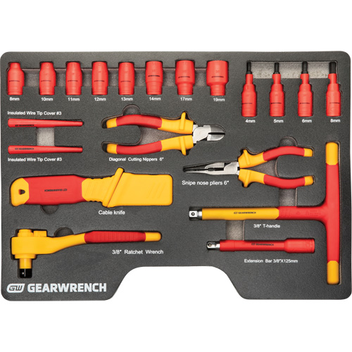 Jeu d'outils VDE isol&eacute;s, 1000 V, 39 M Rock Safety Industrial Ltd