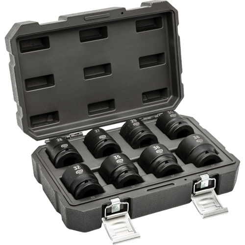 6-Point Metric Socket Set, 8 Pcs, Impact, 3/4" Drive Size Rock Safety Industrial Ltd