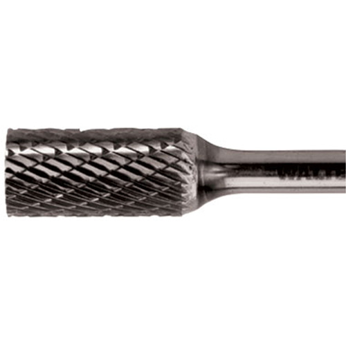 Double Cut Cylindrical Carbide Burr, 1/2" Dia., 1/4" Shank, 1" Depth of Cut Rock Safety Industrial Ltd