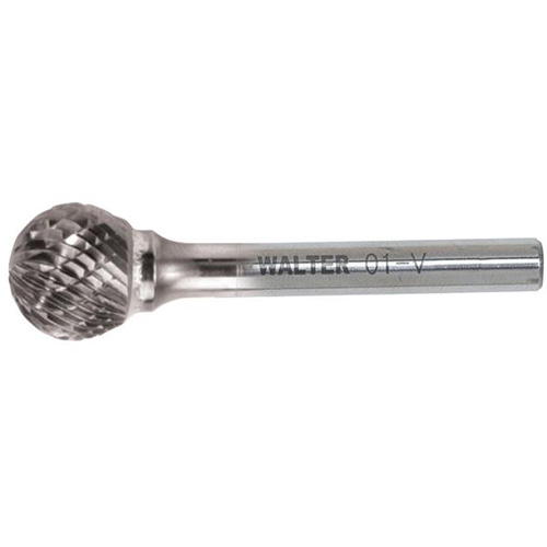 Double Cut Ball Shaped Burr, SD-5, 1/2" Dia., 1/4" Shank, 7/16" Depth of Cut Rock Safety Industrial Ltd