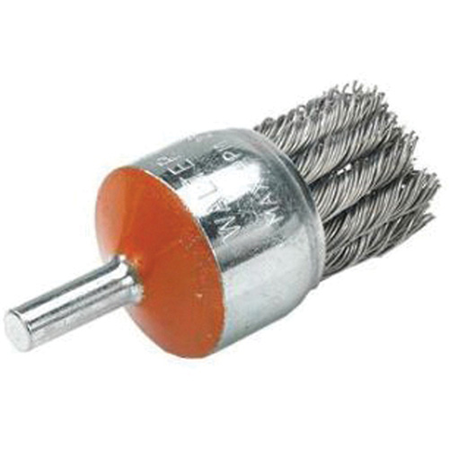 Brosse mont&eacute;e &agrave; fils nou&eacute;s, 1-1/8" dia., dia. Des fils 0,02", Tige 1/4" Rock Safety Industrial Ltd
