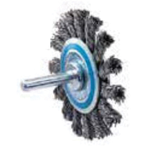 Knot Twisted Mounted Wire Wheel, 2-3/4" Dia., 0.02" Fill Rock Safety Industrial Ltd