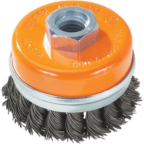 Brosse &agrave; fils nou&eacute;s torsad&eacute;s, 5" dia. x 5/8"-11 arbre Rock Safety Industrial Ltd