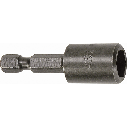 Tourne-&eacute;crou pour vis SAE de feuille m&eacute;tallique, Embout 5/16", Prise 1/4", 1-3/4" lo, Magn&eacute;tique Rock Safety Industrial Ltd