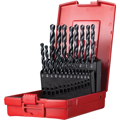Jeu de forets s&eacute;rie courte combin&eacute;s robustes, 21 morceaux, Acier rapide Rock Safety Industrial Ltd