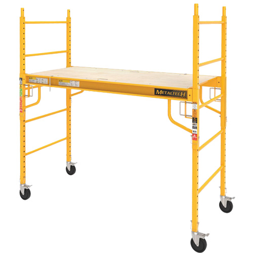 Mobile Work Scaffolding - Maxi Square Scaffolding, Steel Frame, 74" D x 74" H Rock Safety Industrial Ltd