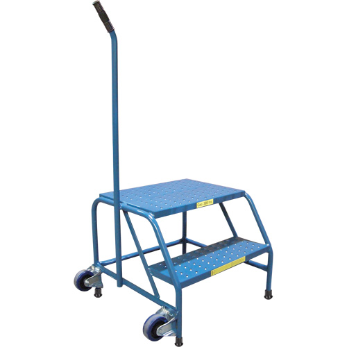 Escabeaux roulants Tilt-N-Roll, 2 marche(s), 24" l x 29" la x 19" h, Capacit&eacute; 300 lb Rock Safety Industrial Ltd