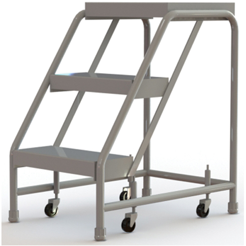 &eacute;chelles roulantes, 3 marches, Largeur de la marche 16", Hauteur de la plateforme 30", Aluminium Rock Safety Industrial Ltd