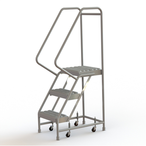 &eacute;chelles roulantes, 3 marches, Largeur de la marche 16", Hauteur de la plateforme 30", Aluminium Rock Safety Industrial Ltd