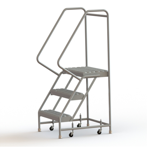 &eacute;chelles roulantes, 3 marches, Largeur de la marche 24", Hauteur de la plateforme 30", Aluminium Rock Safety Industrial Ltd