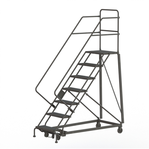 Heavy Duty Safety Slope Ladder, 7 Steps, Serrated, 50° Incline, 70" High Rock Safety Industrial Ltd