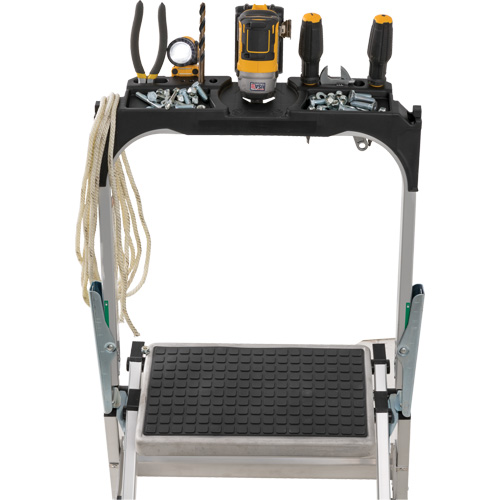 &eacute;chelle escabeau avec roues pivotantes, 2 marches, 23" x 21" x Hauteur 34,50" Rock Safety Industrial Ltd