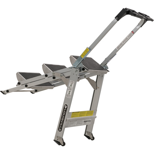&eacute;chelle escabeau avec roues pivotantes, 3 marches, 34" x 22" x Hauteur 50,75" Rock Safety Industrial Ltd