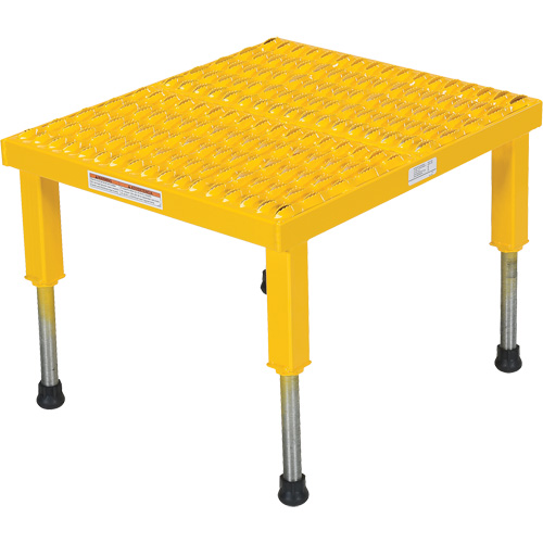 Plate-forme ajustable Step-Mate, 1 marche(s), 23-1/2" la x 19-9/16" lo x 16-1/2" h, Capacit&eacute; 500 lb Rock Safety Industrial Ltd