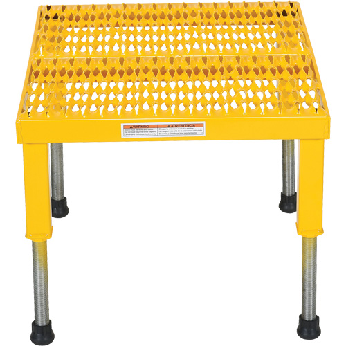 Plate-forme ajustable Step-Mate, 1 marche(s), 23-1/2" la x 19-9/16" lo x 16-1/2" h, Capacit&eacute; 500 lb Rock Safety Industrial Ltd