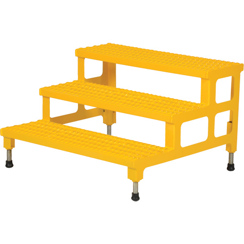 Adjustable Step-Mate Stand, 3 Step(s), 36-3/16" W x 33-7/8" L x 22-1/4" H, 500 lbs. Capacity Rock Safety Industrial Ltd
